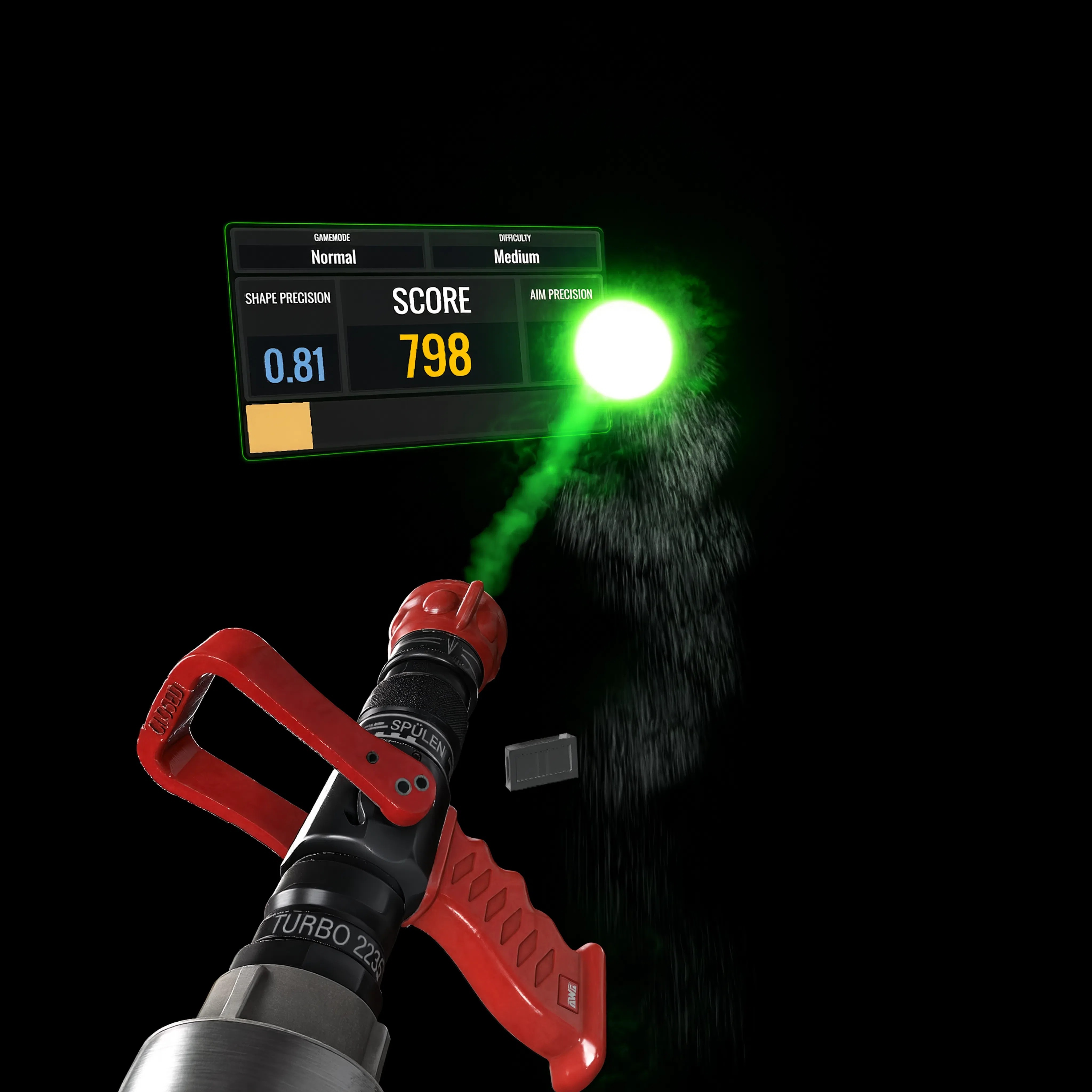 VR Firesaber Training – Highscore-Wettkampf brennende Objekte löschen