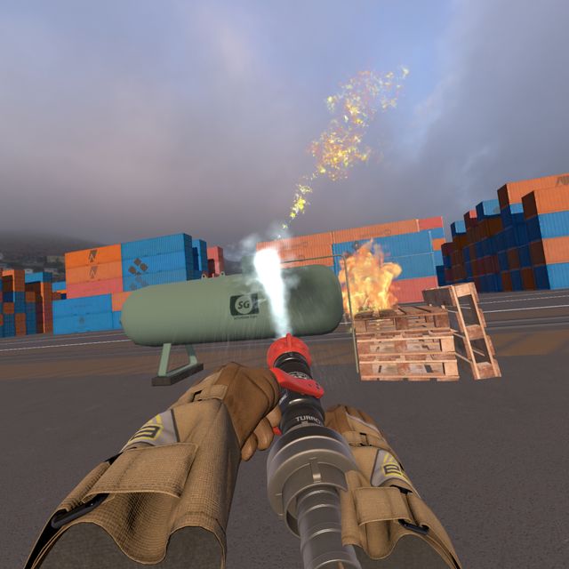 Gastankbrand-Training VR Simulation