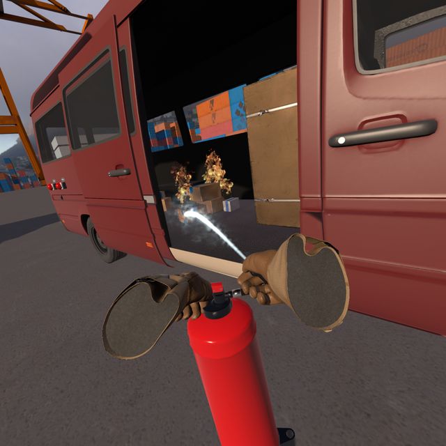 Ladeflächenbrand-Training VR Simulation