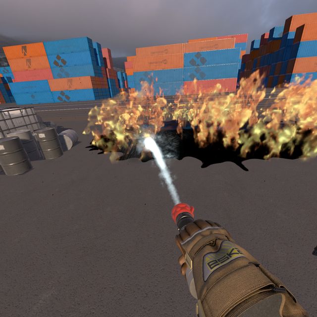 Ölflächenbrand-Training VR Simulation